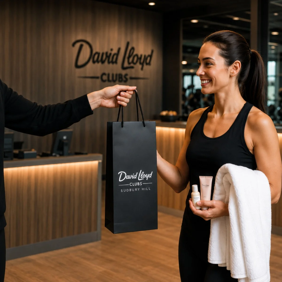 David Lloyd Black Luxury Bag in the Setting of a Hospitality Club